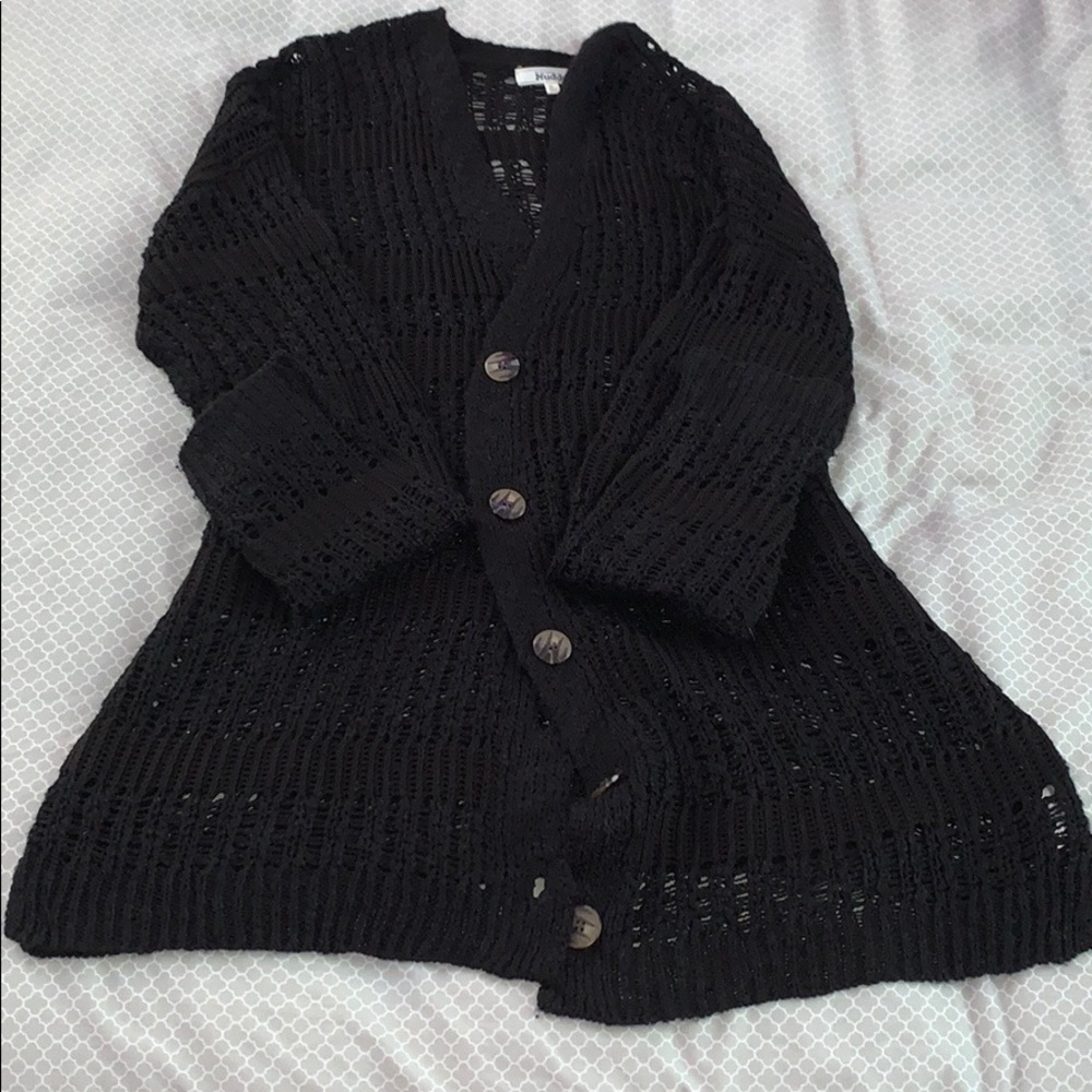 mudd black cardigan with buttons